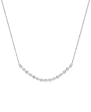 [1/4 Ct. T.W.] Sterling Silver Diamond Curved 18" Necklace