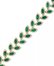 [10-4/5 Ct. T.W., 2-1/2 Ct. T.W.] 14K Gold Emerald & Diamond Tennis Bracelet