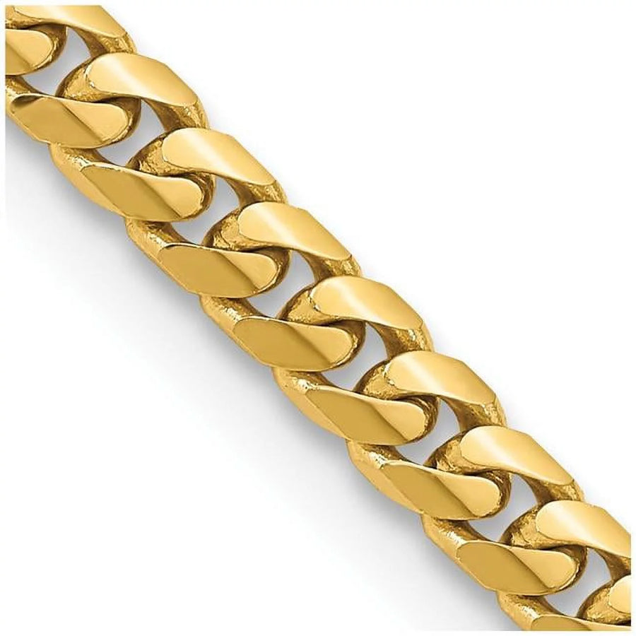 14 Karat Yellow Gold 5Mm Solid Miami Cuban Chain Bracelet