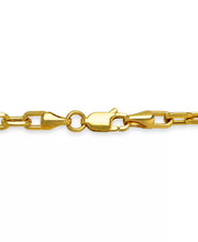 [14K] Gold Paperclip Link Chain Bracelet