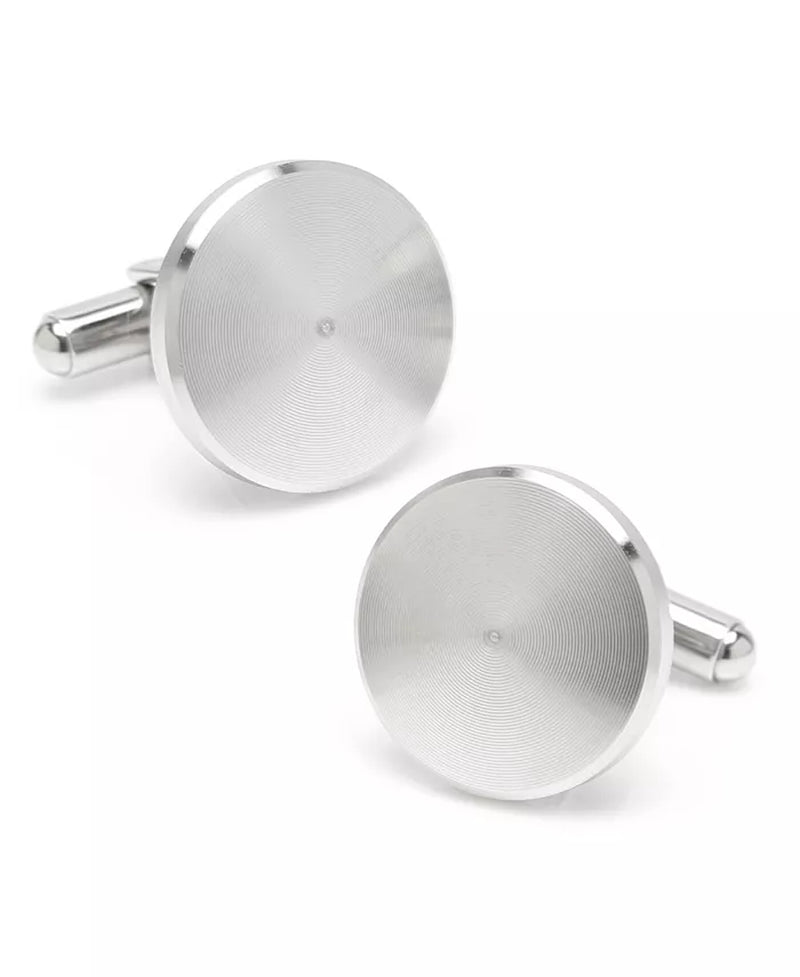 Bright Brushed Radial Cufflinks