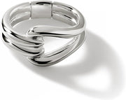 [ 0.925] Sterling Silver Surf Link Ring