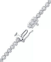 [10K, 2 Ct. T.W.] White Gold Diamond Heart Bracelet