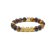 Mixed Tiger'S Eye Bracelet, Men'S Tiger'S Eye and Gold Bracelet, Men'S Designer Bracelet