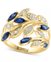 [14K] Gold Sapphire (3/4 Ct. T.W.) & Diamond (1/4 Ct. T.W.) Vine Ring