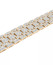 [14K, 4 Ct. T.W] Men's Gold-Plated Sterling Silver Diamond Bracelet