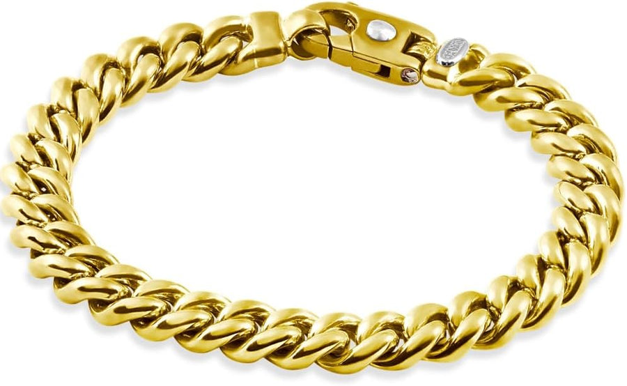 [14K] Gold Mens Cuban (76Gram) or Platinum (122Gram) 9.5Mm 9" Link Bracelet 