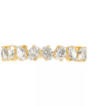 [14K, 1-1/2 Ct. T.W.] Gold Sparkling Diamond Oval Band