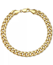 [14K] Gold Men's Cuban Chain Bracelet