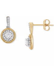 [10K, 1/2 Ct. T.W.] Yellow Gold Diamond Drop Earrings