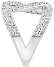 [14K , 1-3/8 Ct. T.W.] White Gold  Diamond Interlink Ring