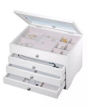 The White Elegant Lift Top Jewelry Organizer