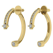 I1 G 0.25 Ct Genuine Diamond Fashion Earring for Women 14K Yellow Gold Appraisal