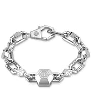 Men's  Stainless Steel Edge Logo Link Bracelet