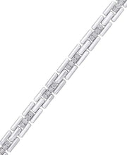 [1/2 Ct. T.W.] Sterling Silver & Diamonds Men's Bracelet