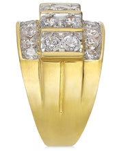 [10K, 3 Ct. T.W.] Gold Mens Diamond Elevated Cluster Ring