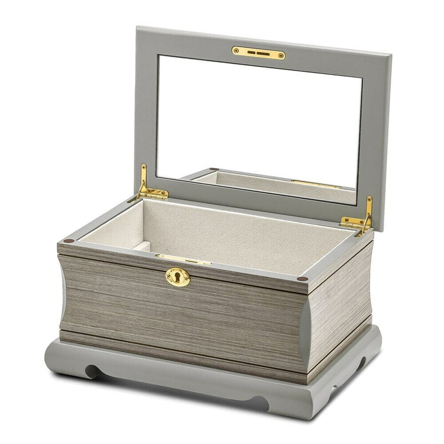 Limited Edition Grey Veneer and Painted Finish Jewelry Box