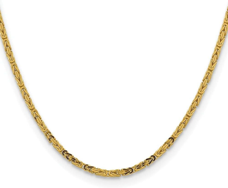 [14K] Gold 2.5Mm Byzantine Chain Necklace