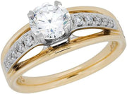 Two-Tone Gold Diamond Ring