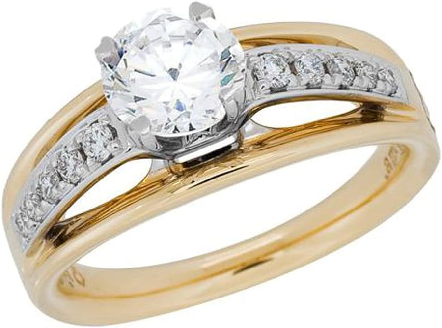 Two-Tone Gold Diamond Ring