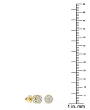 [10K, 1/6 Ct. T.W.] Gold Men's Diamond Cluster Stud Earrings