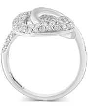 [14K, 1-1/6 Ct. T.W.] White Gold  Diamond Sculptural Ring