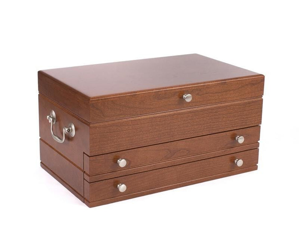 American Chest First Lady Heritage Cherry Finish Jewelry Box Storage Case New