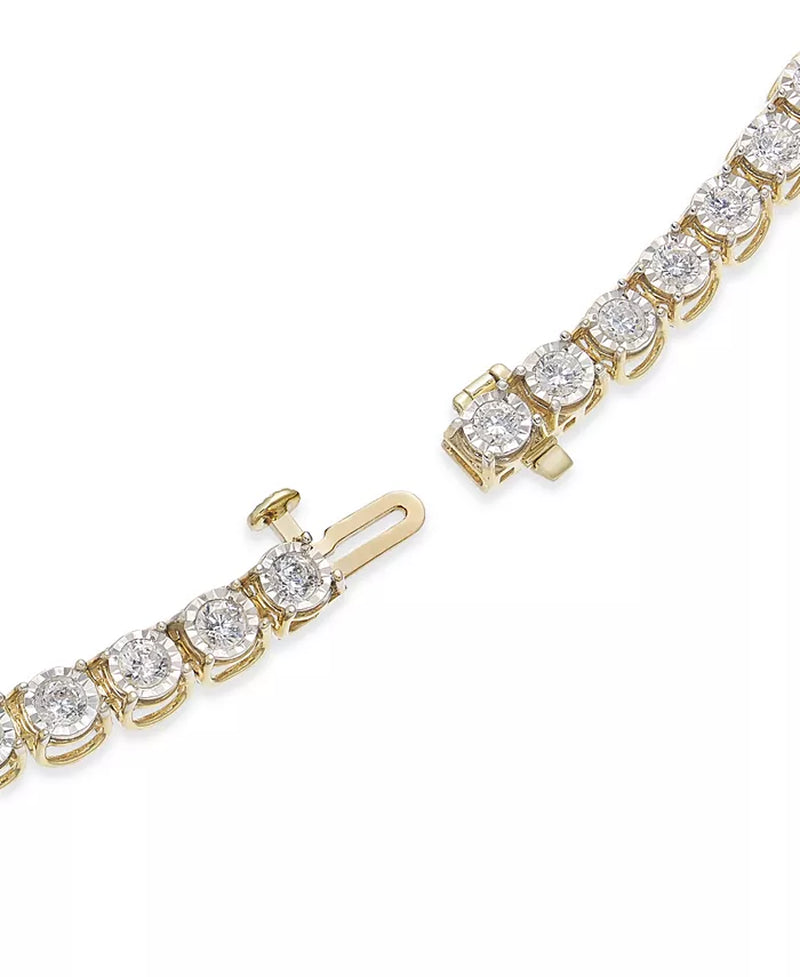 [14K, 3 Ct. T.W.] Gold Diamond Miracle Tennis Bracelet