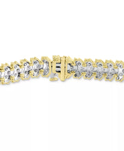 [10K, 7 Ct. T.W.] Gold Diamond Chevron Link Bracelet