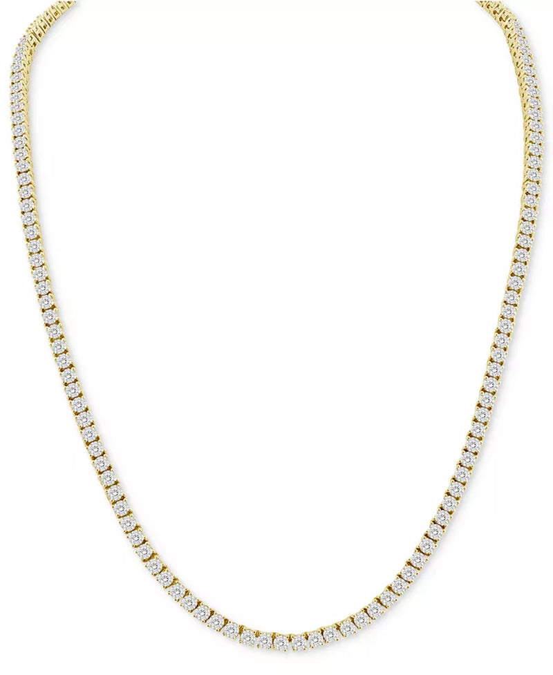 [10K, 3 Ct. T.W.] Yellow Gold Men's 20" Diamond Chain Necklace