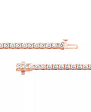 [14K, 5 Ct. T.W.] White/Yellow or Rose Gold Lab Grown Diamond Tennis Bracelet