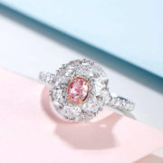 Natural Real Classic Light Pink Diamond Engagement Ring