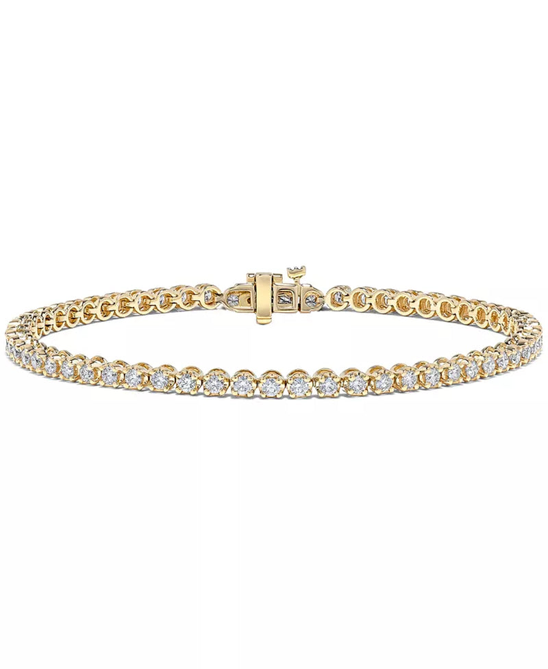 [2 Ct. T.W.] 14K Gold Diamond Tennis Bracelet