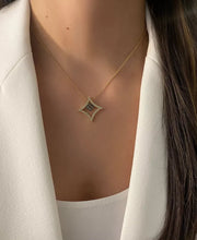 [14K, 1/3 Ct. T.W.] Gold Nude Diamond & Chocolate Diamond (1/5 Ct. T.W.) Geometric Necklace