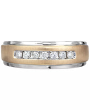 [10K, 1/4 Ct. T.W.] Gold Diamond 7-Stone Wedding Band