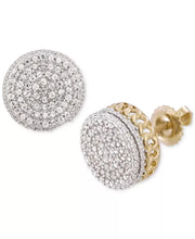 [10K, 1/4 Ct. T.W.] Gold Diamond Circle Cluster Stud Earrings