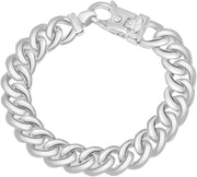 [14K] Gold Mens Cuban Style (104Gram) or Platinum (195Gram) 14Mm 9" Link Bracelet