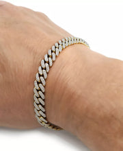 [10K, 3 Ct. T.W.] Yellow Gold Mens Diamond Cuban Link Bracelet