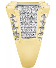 Men'S White Diamond (1-1/3 Ct. T.W.) & Brown Diamond (7/8 Ct. T.W.) Cluster Ring in 10K Gold