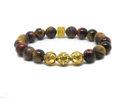 Mixed Tiger'S Eye Bracelet, Men'S Tiger'S Eye and Gold Bracelet, Men'S Designer Bracelet