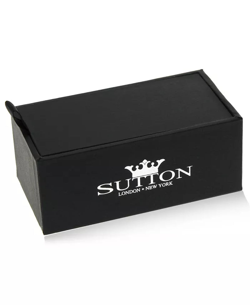 Sutton Stainless Steel Black and Rose Gold Cufflinks