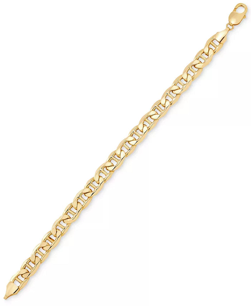 [10K] Gold Mens Mariner Link Chain Bracelet