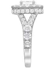 [14K, 4 Ct. T.W.] White Gold Diamond Oval Halo Bridal Set