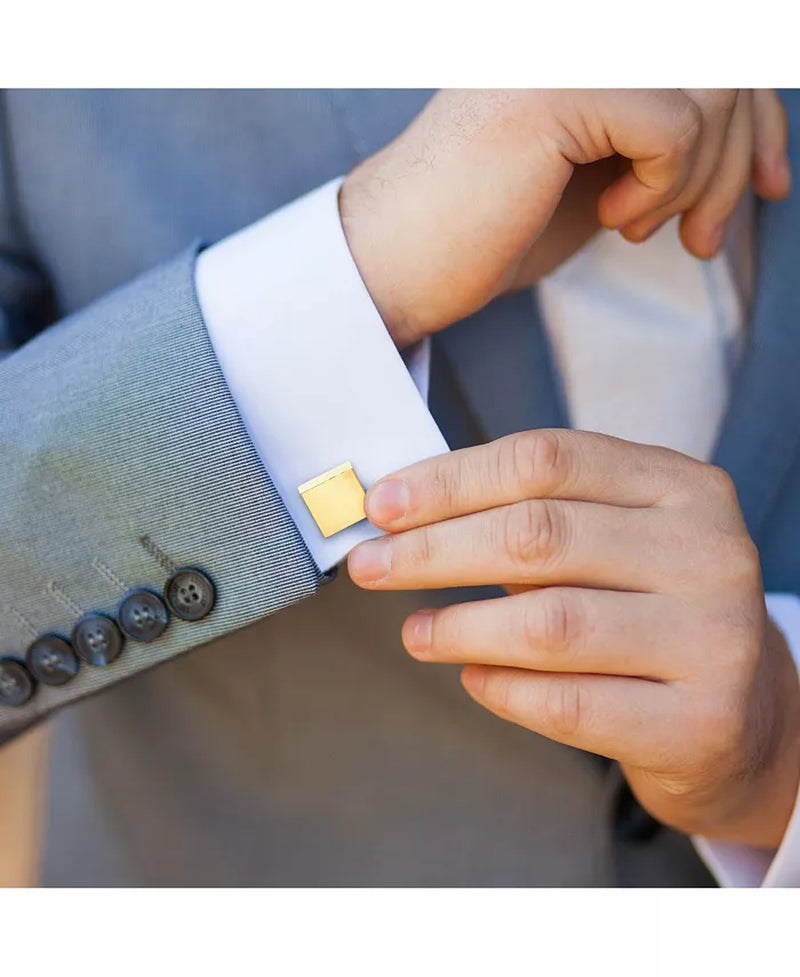 Matte Gold Square Cufflinks