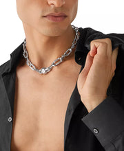 [17-3/4'] Stainless Steel Men's Edge Link Necklace