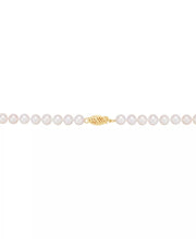 Cultured Freshwater Pearl (5 & 8-1/2Mm) & Diamond (1/5 Ct. T.W.) Ribbon 17" Collar Necklace in 10K Gold