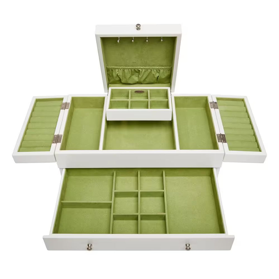 Everly White Wooden Jewelry Box