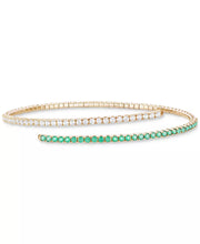 [14K] Gold Emerald (1 Ct. T.W.) & Diamond (1 Ct. T.W.) Flex Wrap Bracelet