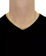 [10K, 10Mm] Solid Gold 20" Curb Link Chain Necklace