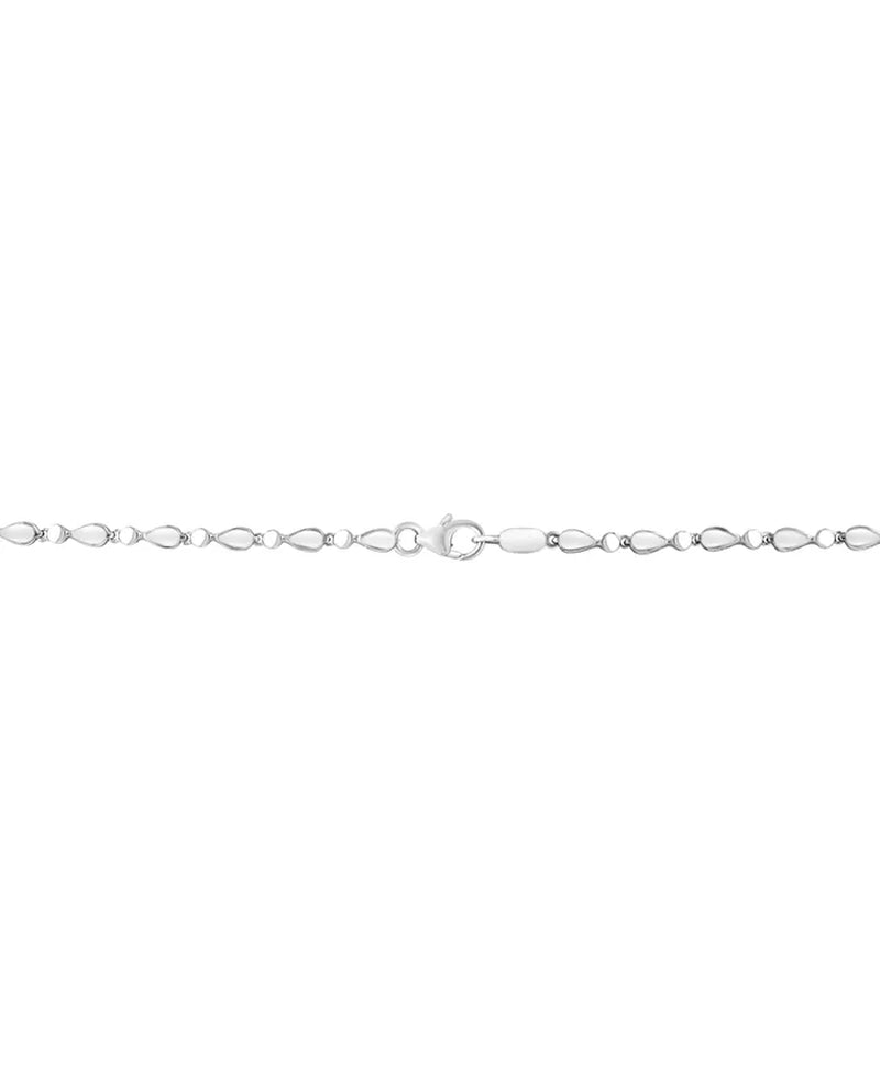 [14K] White Gold Sapphire (9-1/2 Ct. T.W) & Diamond (3/8 Ct. T.W.) 18" Lariat Necklace